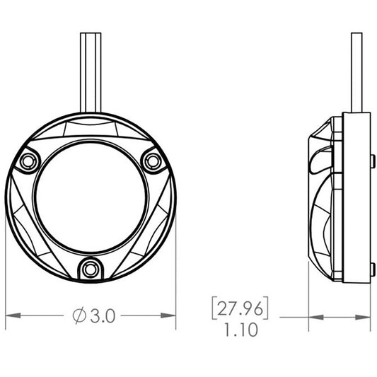Lumitec Zambezi Mini Surface Mount Underwater Light Spectrum RGBW PLI Enabled 101833