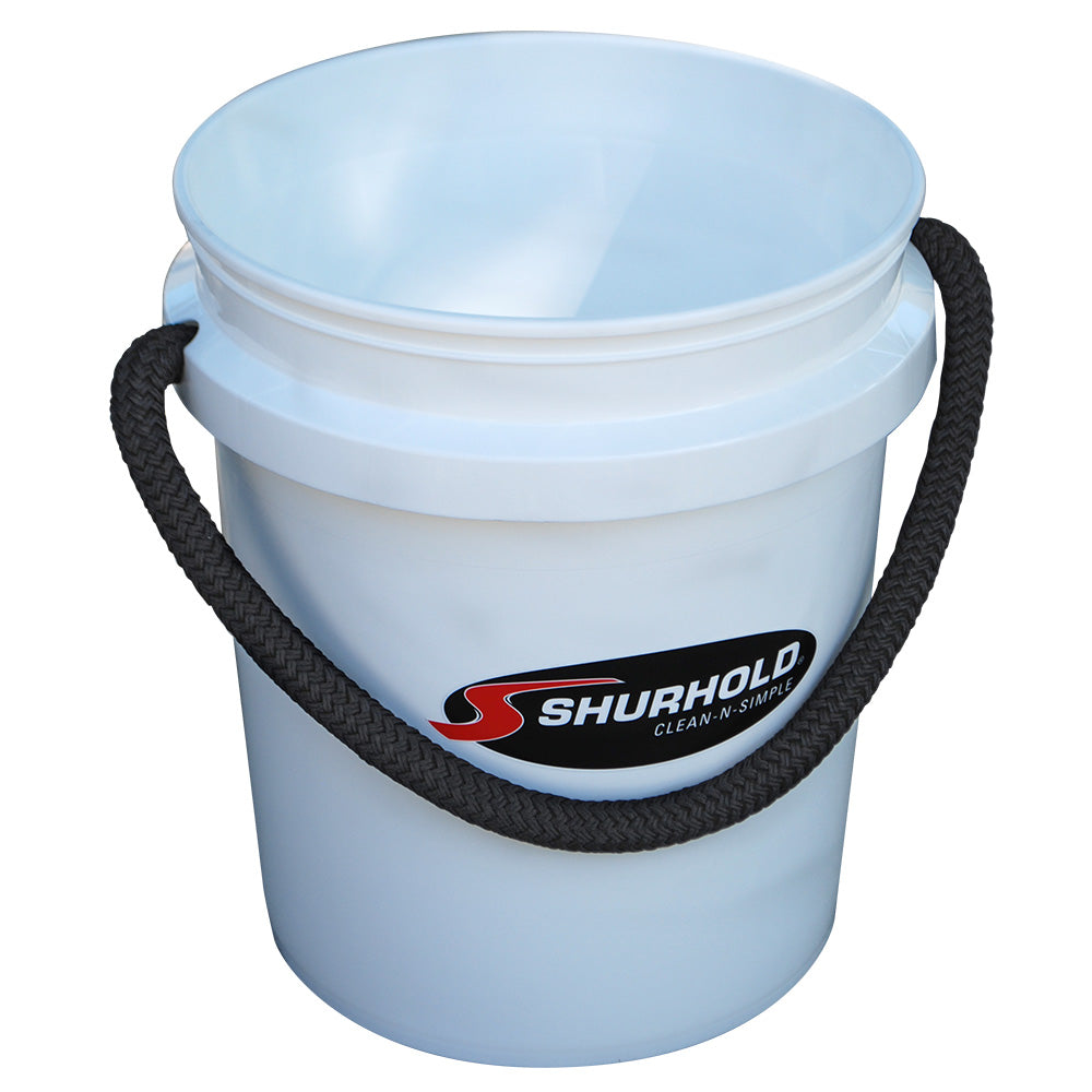 Shurhold Worlds Best Rope Handle Bucket 5 Gallon White 2451