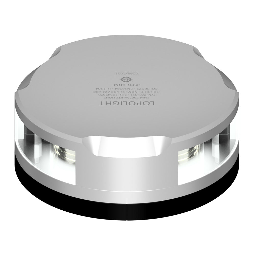 Lopolight Masthead360Degree Light 2NM Silver Housing wFB Base 201020FB