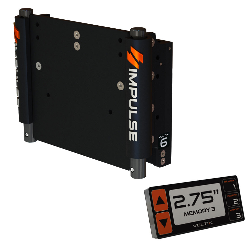 IMPULSE XL 6 Set Back Electric Jack Plate wSmart Control Black Anodized 75051B