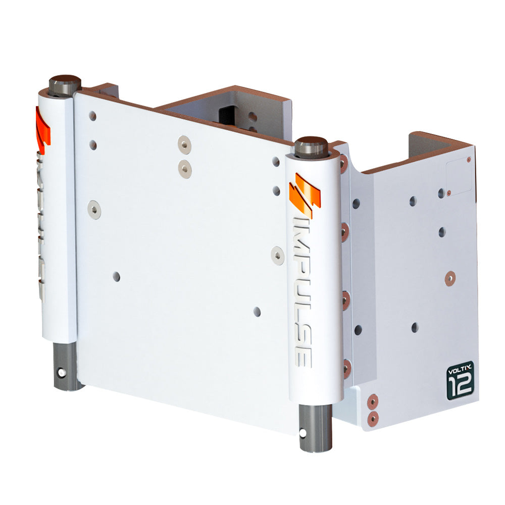 IMPULSE XL 12 Set Back Electric Jack Plate wStandard Control White Cerakote 75083W