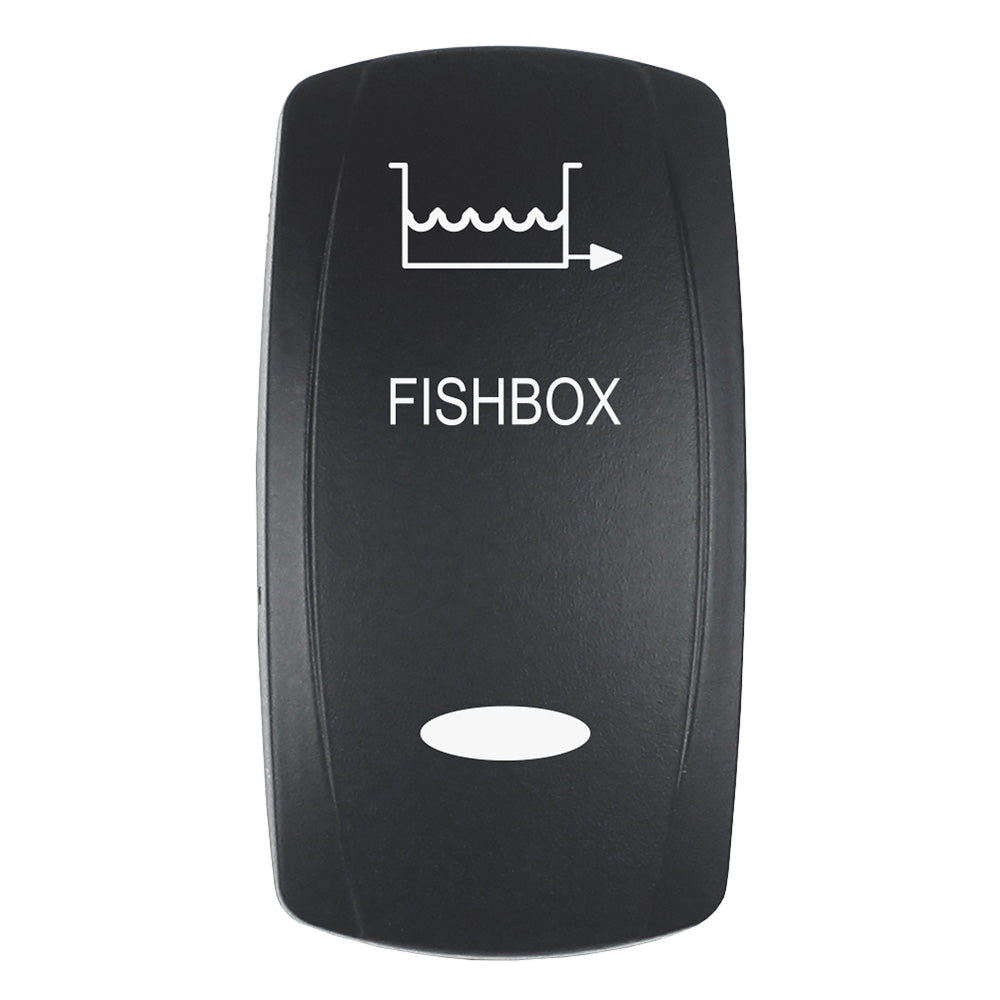 Pacer Actuator FISHBOX fV Series Contura Switches Black Laser Etched TopBottom Light EV2LEFBX