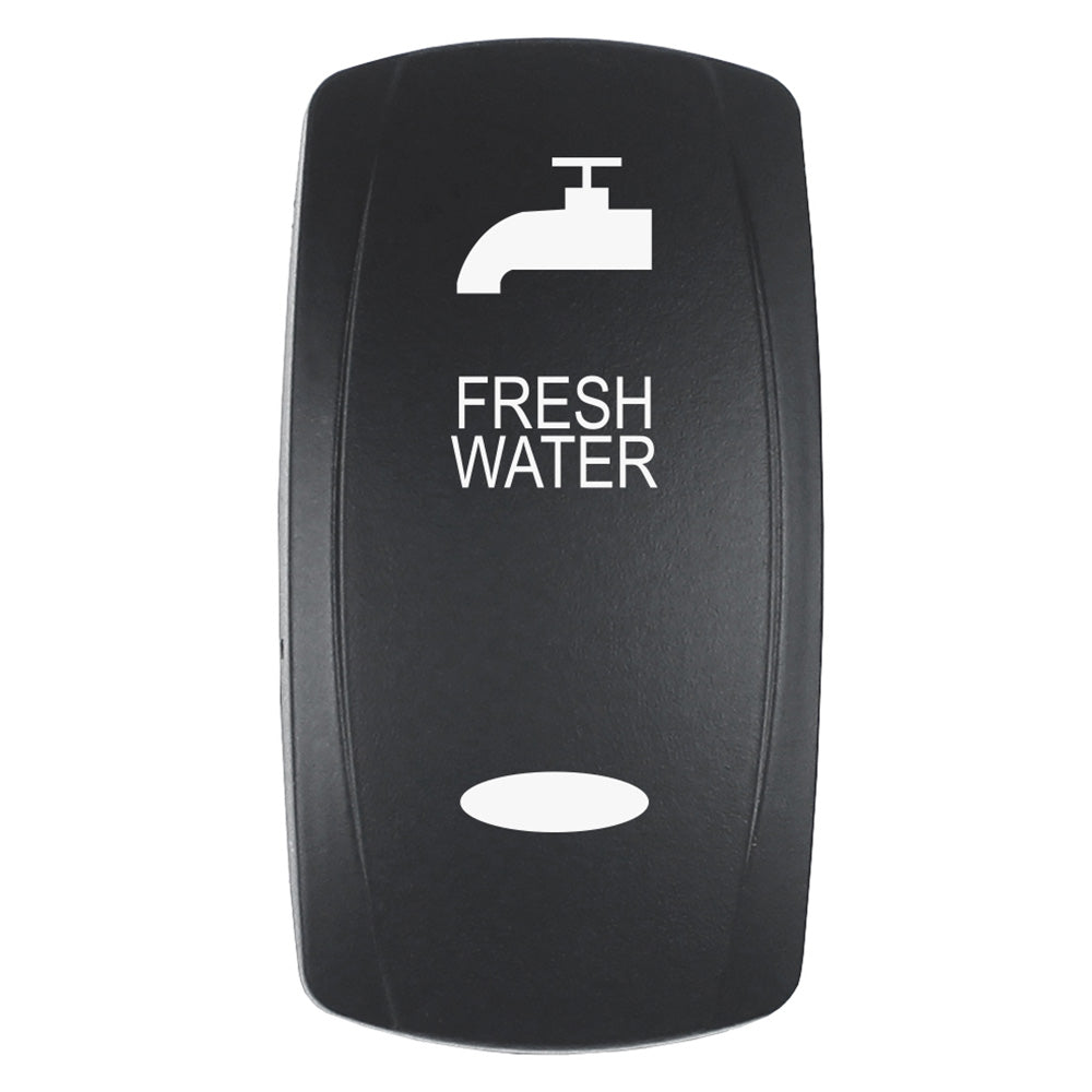 Pacer Actuator FRESH WATER fV Series Contura Switches Black Laser Etched TopBottom Light EV2LEFRSH