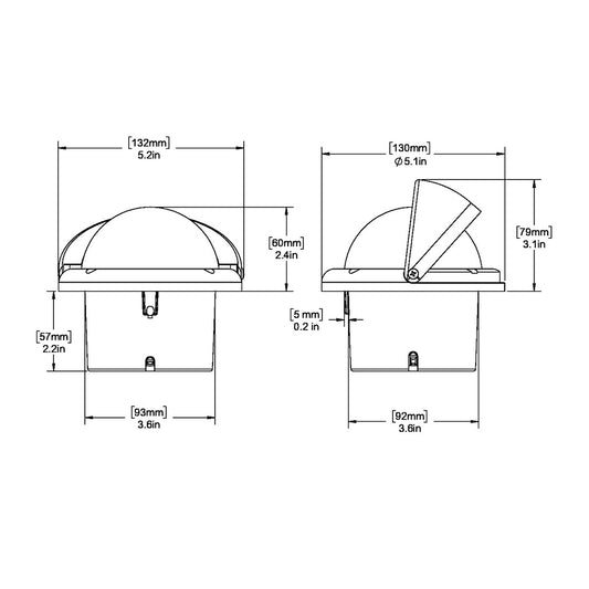 Ritchie HF742W Helmsman Compass Flush Mount White HF742W