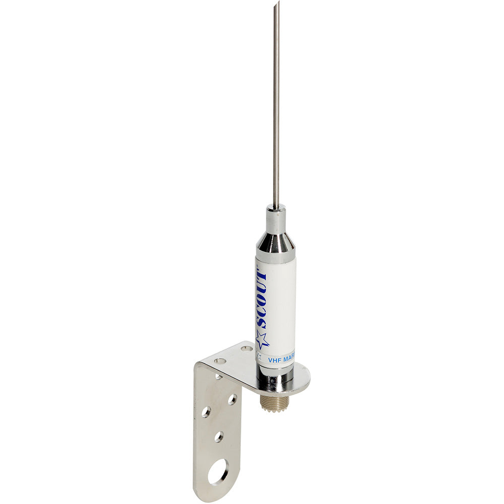 Scout 3 Stainless VHF Whip 3dB wBracket fSailboats No Cable PF AN NVHF00012T