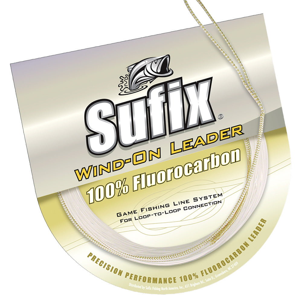 Sufix WindOn 100 Clear Fluorocarbon Leader 80lb 11 yds 700080F