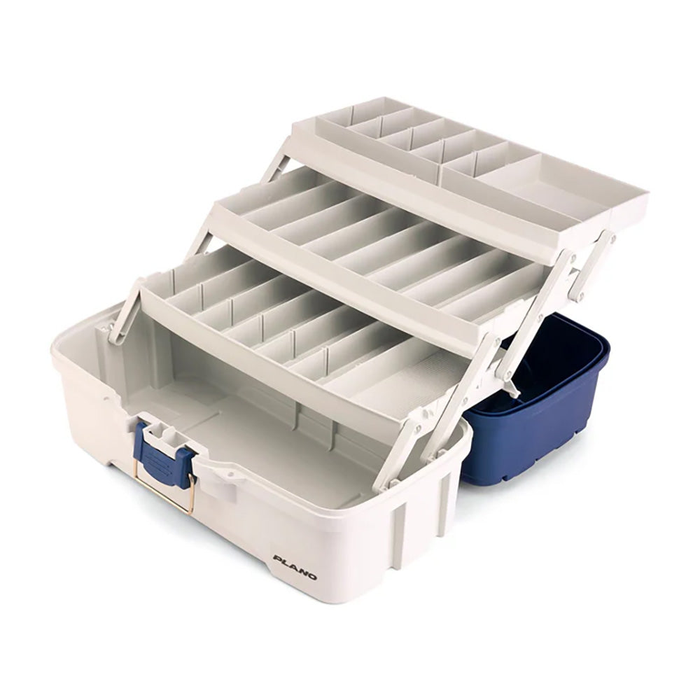 Plano ThreeTray Tackle Box BlueWhite P000405