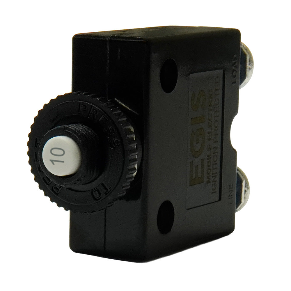 Egis 10A Push Button Panel Mount Circuit Breaker Screw Terminals 471010
