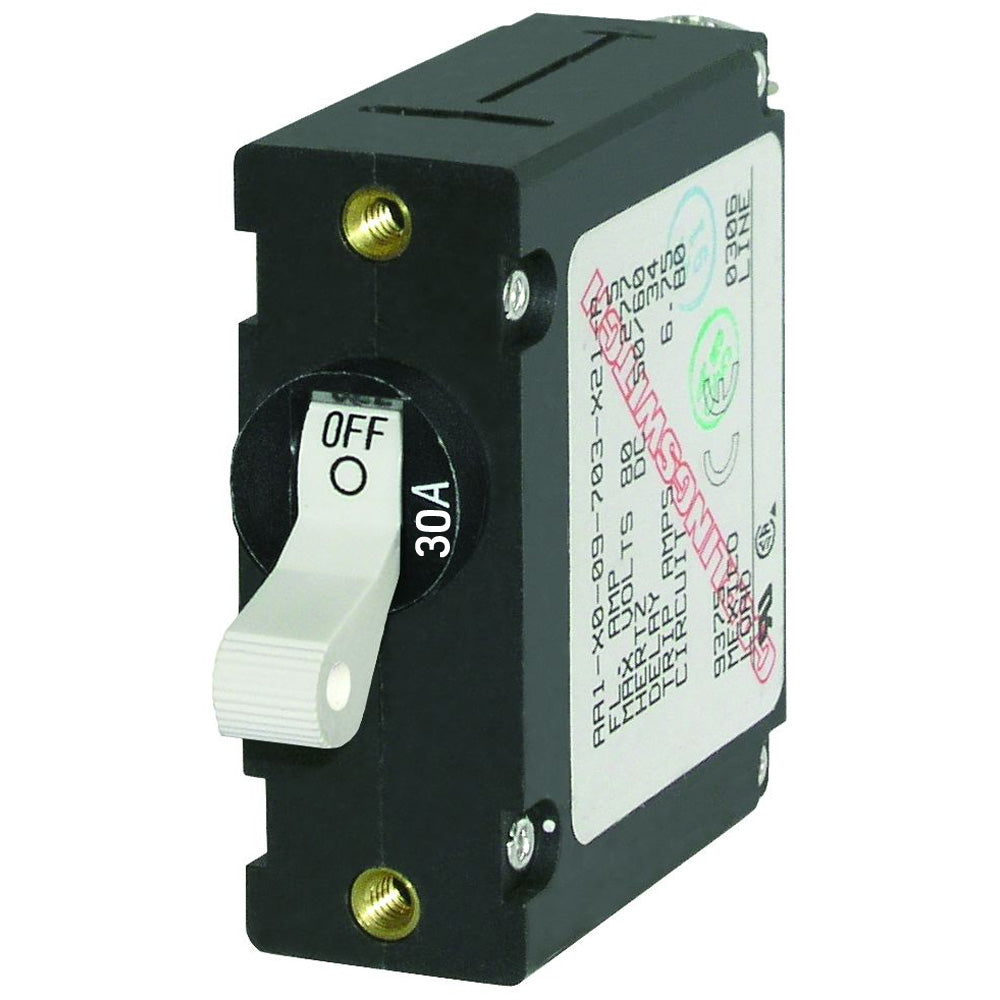 Blue Sea 7222 ACDC Single Pole Magnetic World Circuit Breaker 30AMP 7222