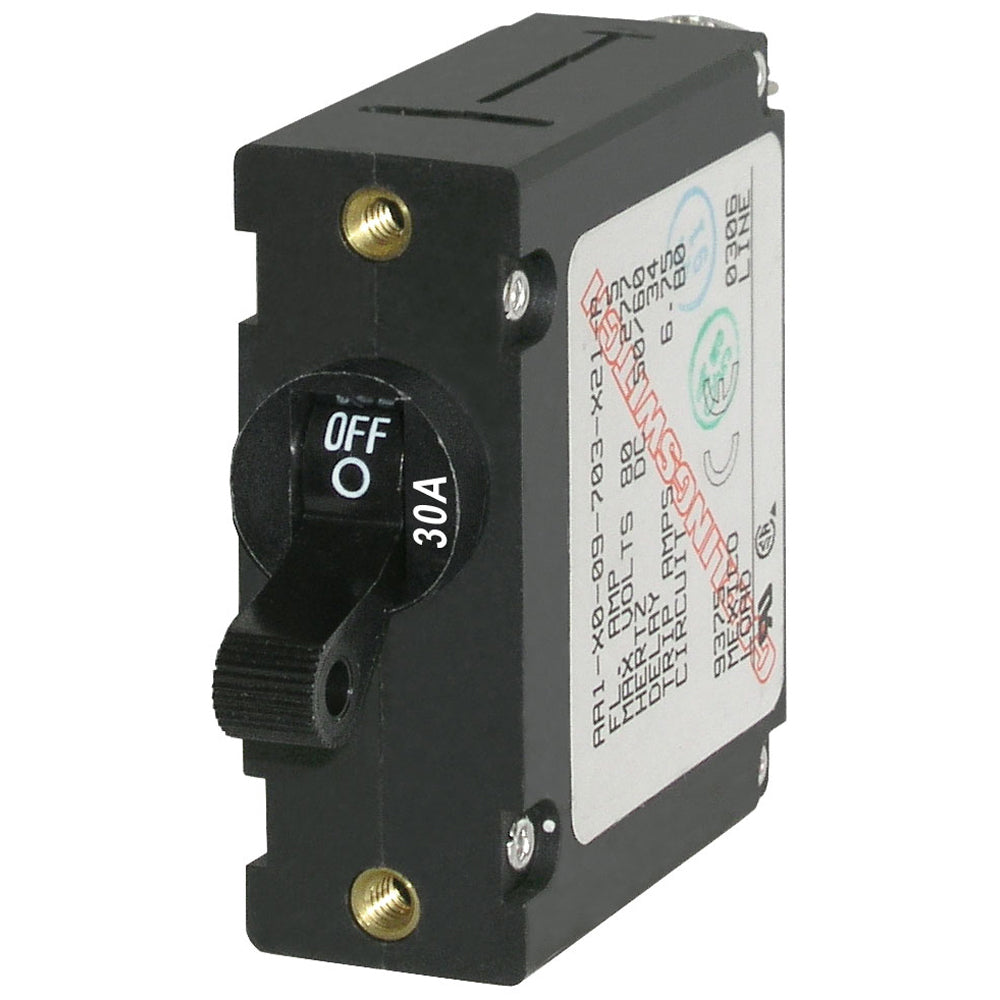 Blue Sea 7220 AC DC Single Pole Magnetic World Circuit Breaker 30 Amp 7220