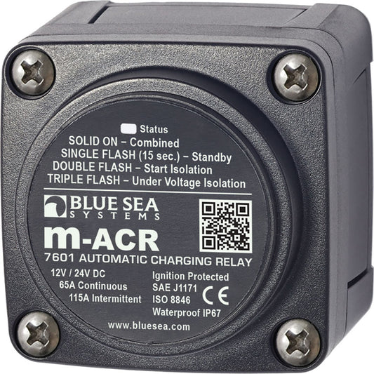 Blue Sea 7601 DC Mini ACR Automatic Charging Relay 65 Amp 7601