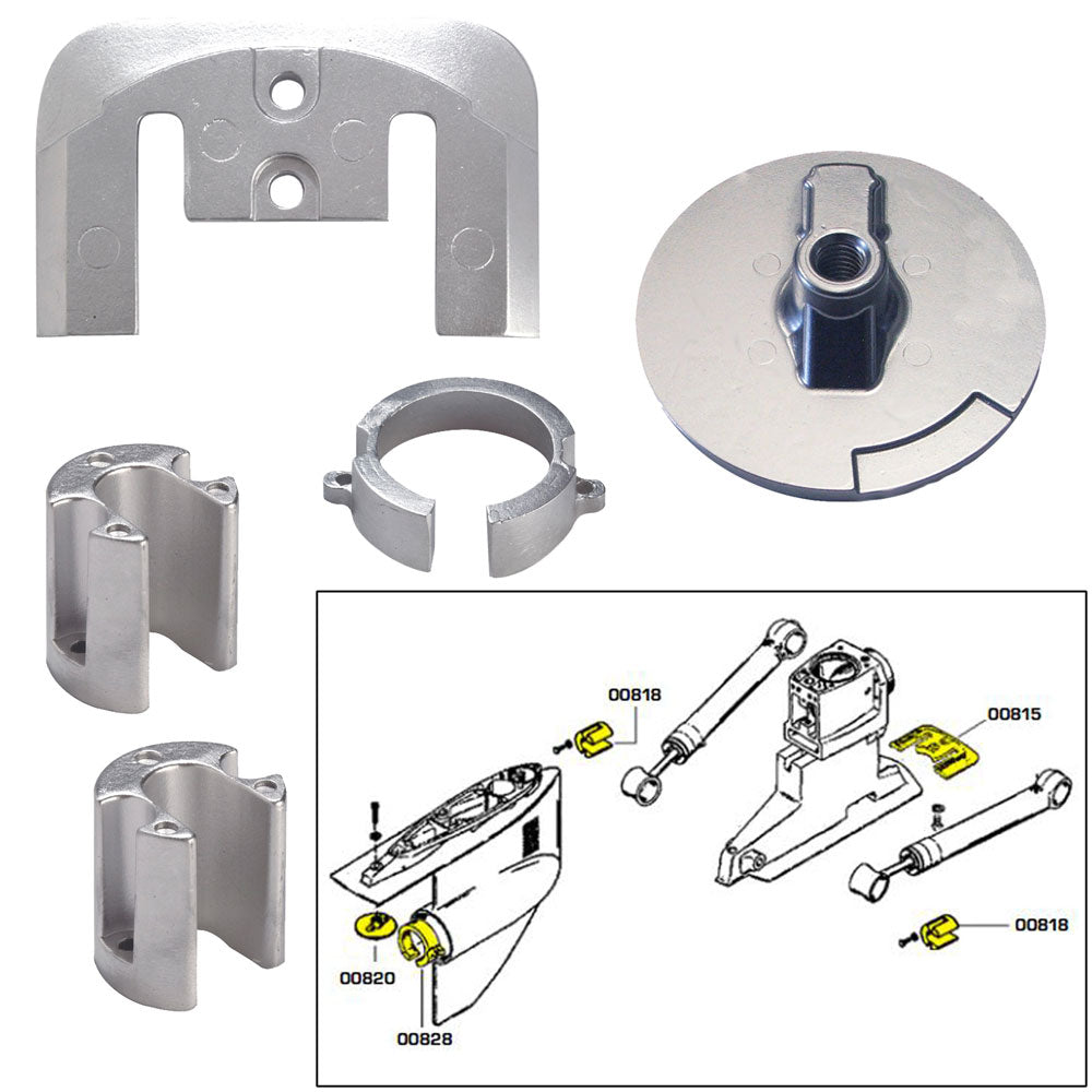 Tecnoseal Anode Kit wHardware Mercury Bravo 1 Magnesium 20803MG