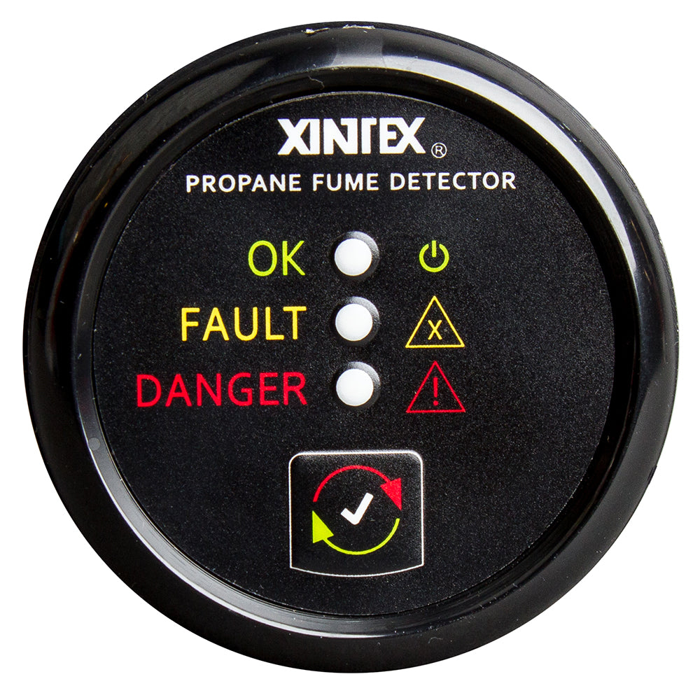 FireboyXintex Propane Fume Detector wPlastic Sensor No Solenoid Valve Black Bezel Display P1BR