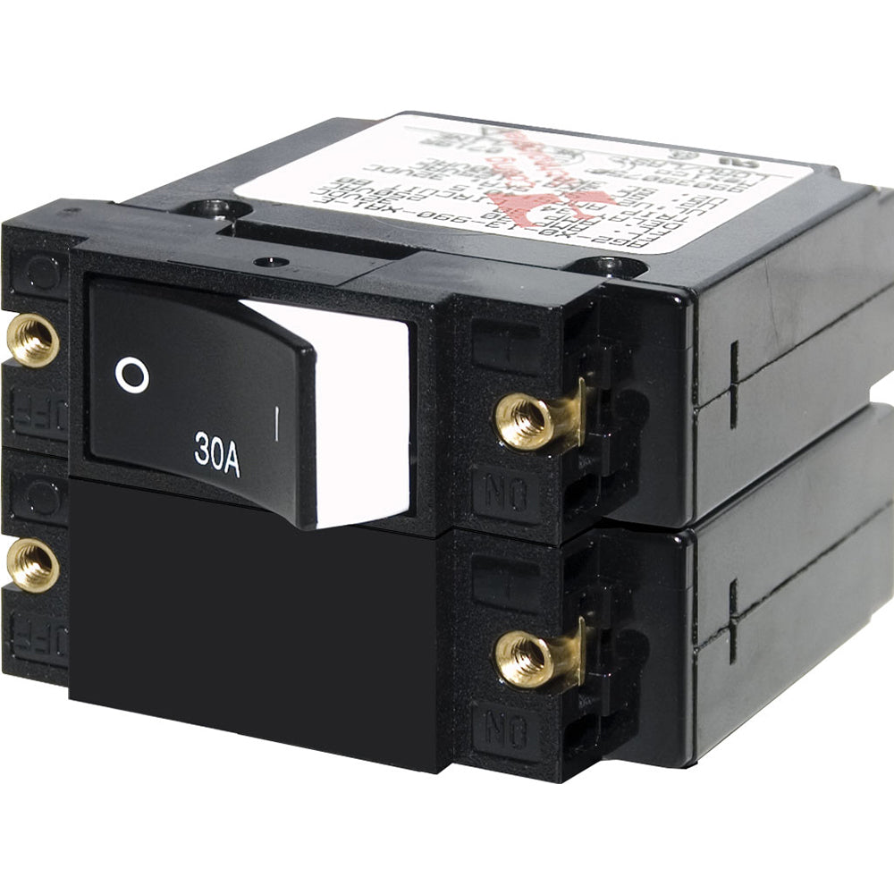 Blue Sea 7574 ASeries Raised Rocker Circuit Breaker Double Pole 30A 7574