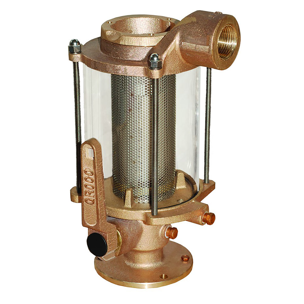 GROCO 34 Ball ValveSeacock Raw Water Strainer Combo BVS750