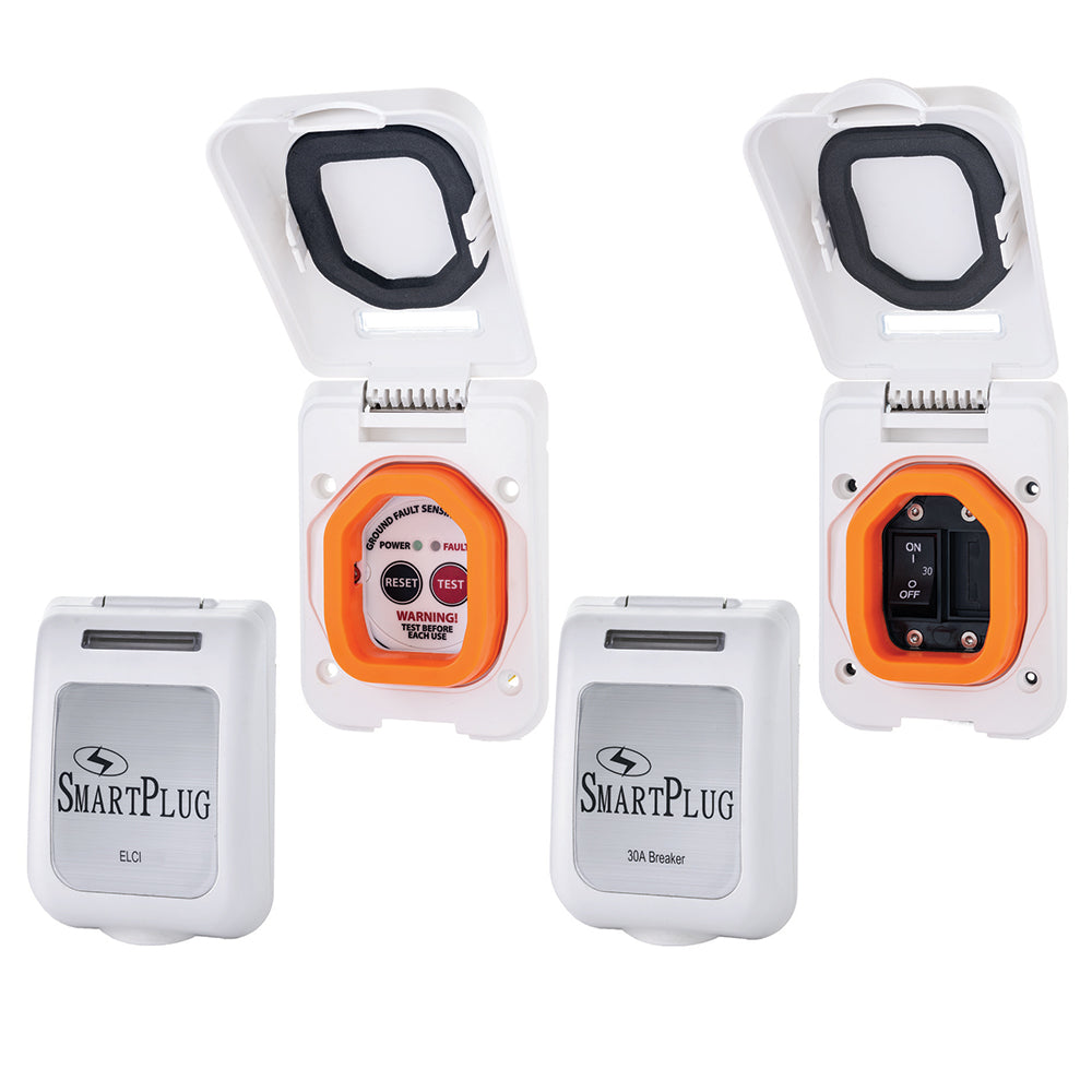 SmartPlug Combo Kit wELCI Sensor 30 Amp Breaker NonMetallic Door White ELCIBRKR30PW