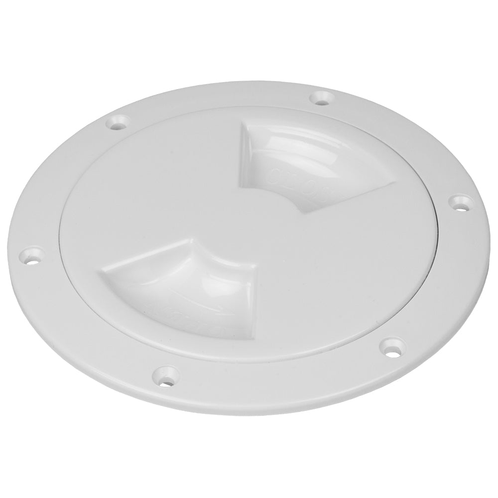 SeaDog Smooth Quarter Turn Deck Plate White 5 3361501