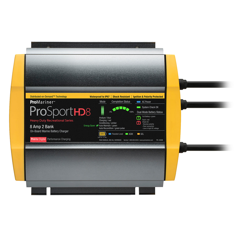 ProMariner ProSportHD 8 Gen 4 8 Amp 2 Bank Battery Charger 44008