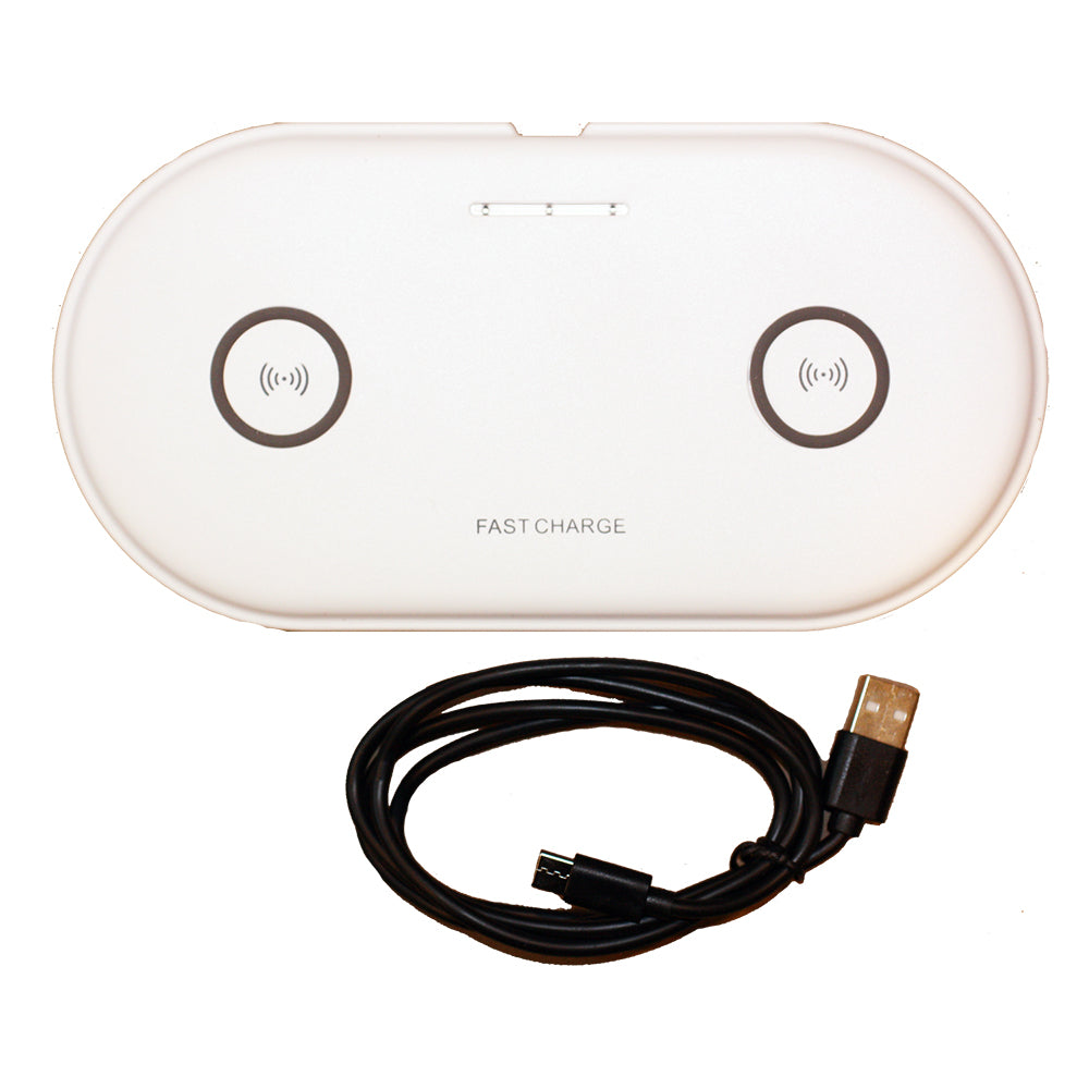 Lunasea Dual Qi Charge Pad USB Powered Power Supply Not Included LLB63AU0100