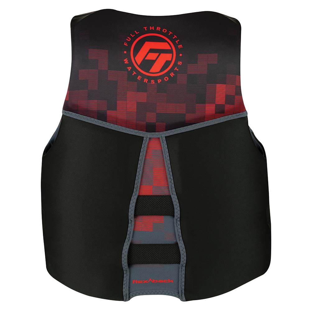 Full Throttle Mens RapidDry FlexBack Life Jacket L BlackRed 14250010004022