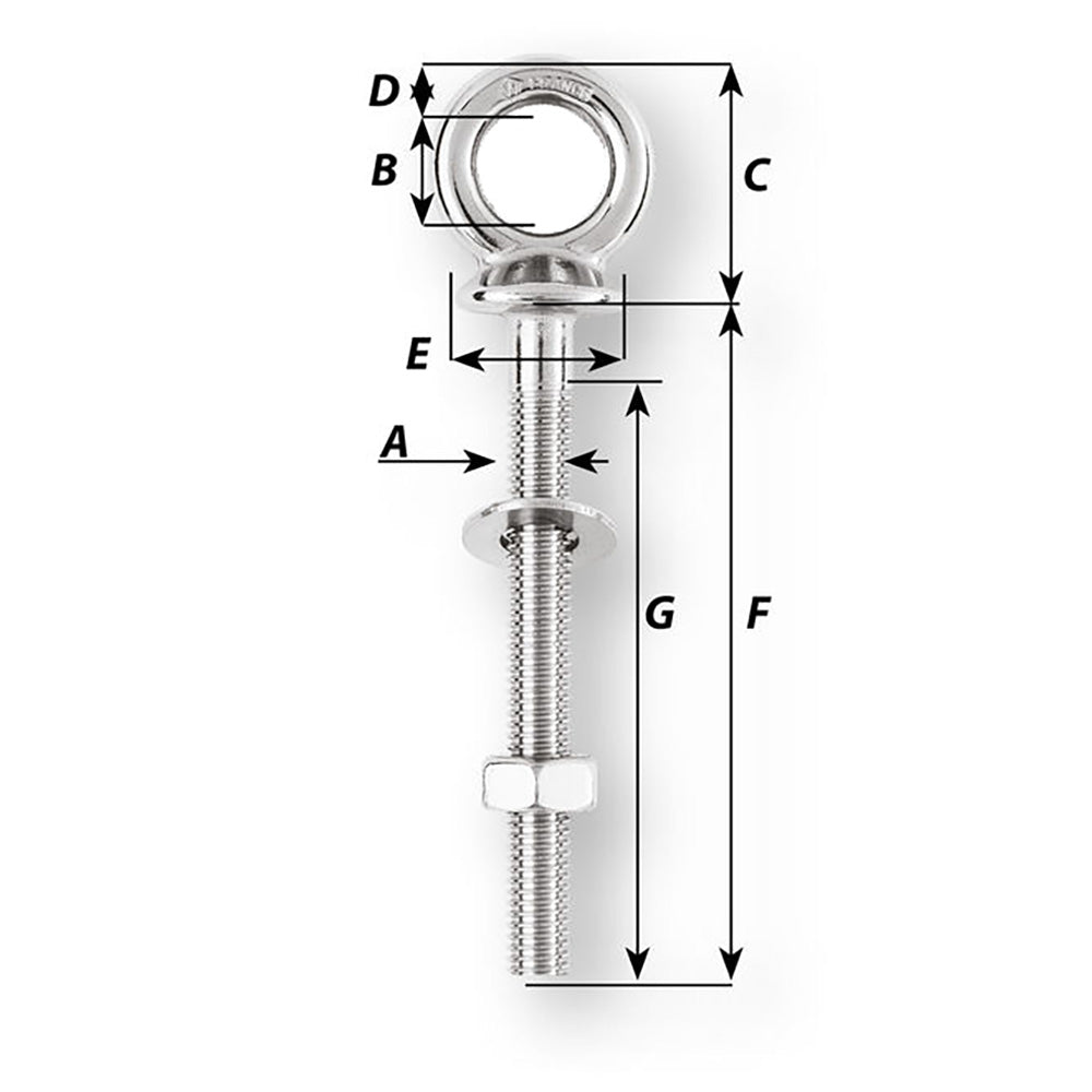 Wichard Eye Bolt Diameter 916 Length 3532 06492