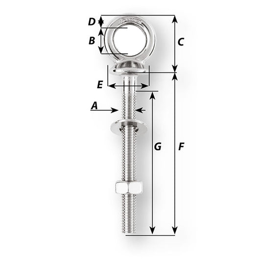 Wichard Eye Bolt Diameter 532 Length 4 06493