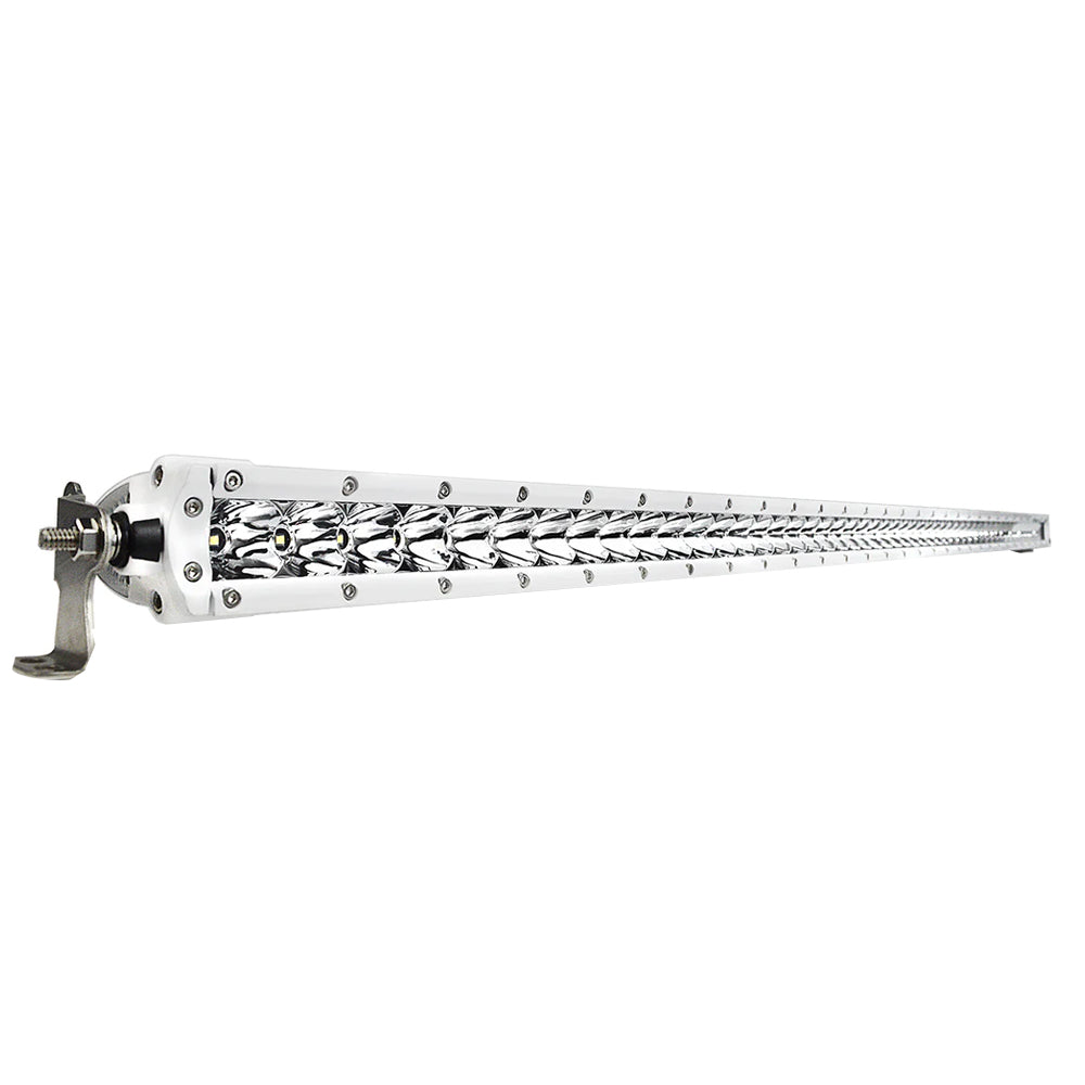 Black Oak Pro Series 30 Single Row 50 LED Light Bar Combo Optics White Housing 50CMS5OS