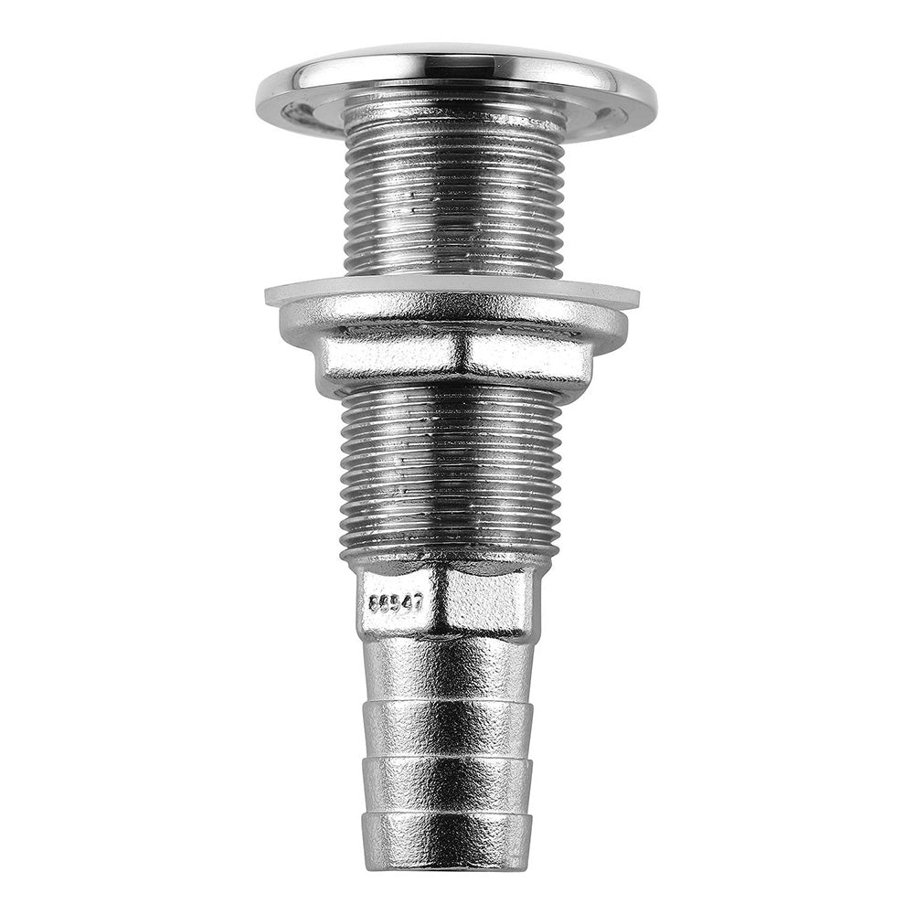 Attwood Stainless Steel ThruHull Standard Straight Barbed 58 Inner Diameter 665463