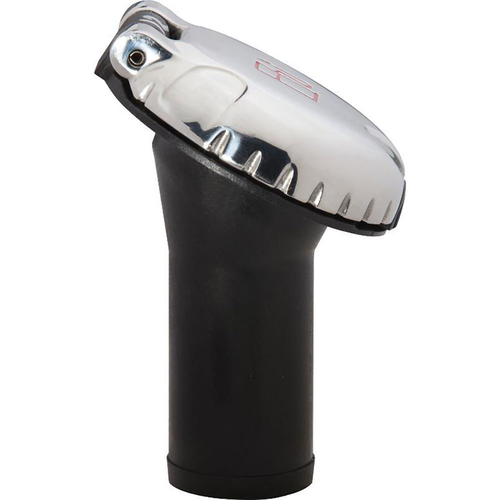 Attwood Deck Fill fCarbon Canister System Angled Body Scalloped Stainless Steel Cap 99DFCCAS1S