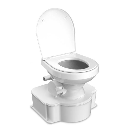 Dometic White M65 Marine Gravity Toilet Standard Seat Size wFoot Pedal 312070001