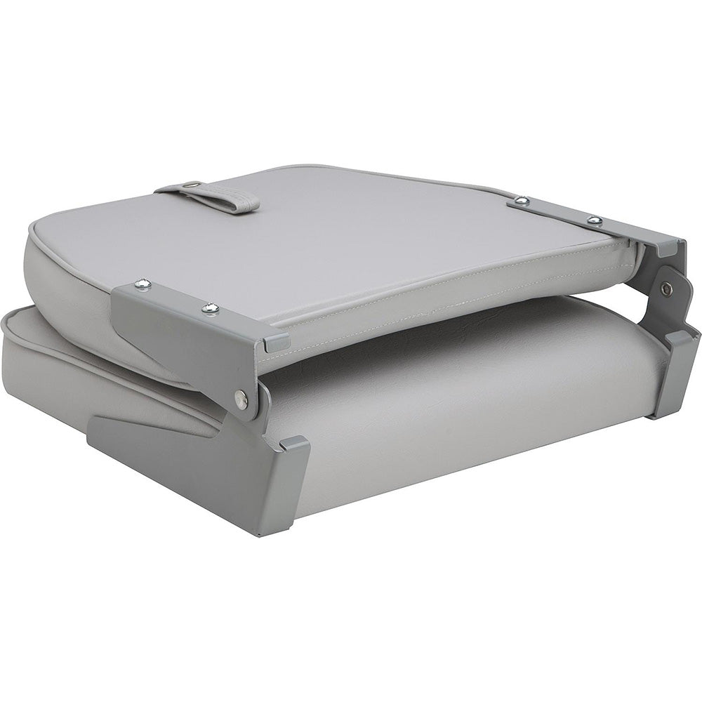 Attwood SwivlEze Low Back Padded Flip Seat Grey 98395GY