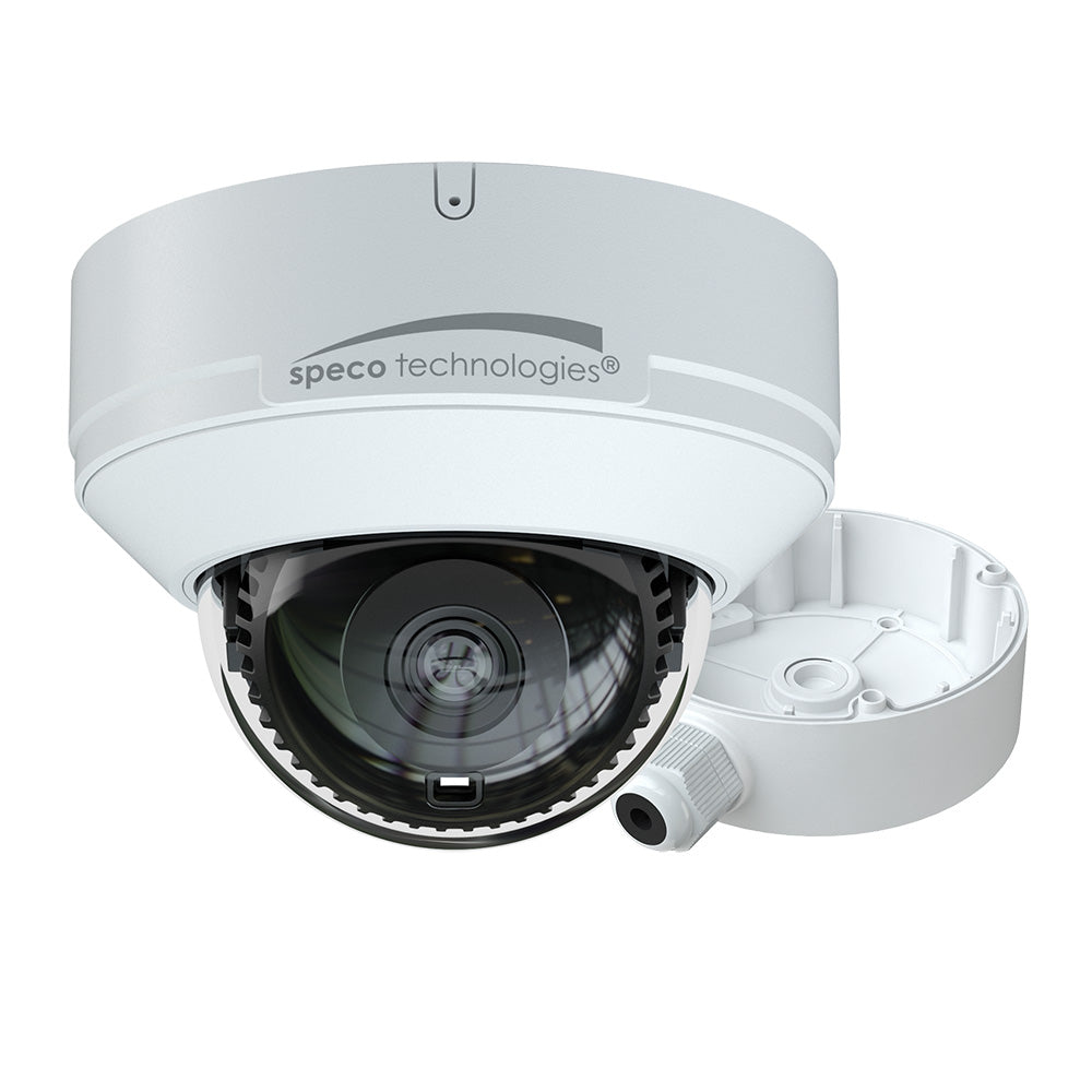 Speco 4MP H265 AI IP Dome Camera wIR 28mm Fixed Lens Junction Box O4D9