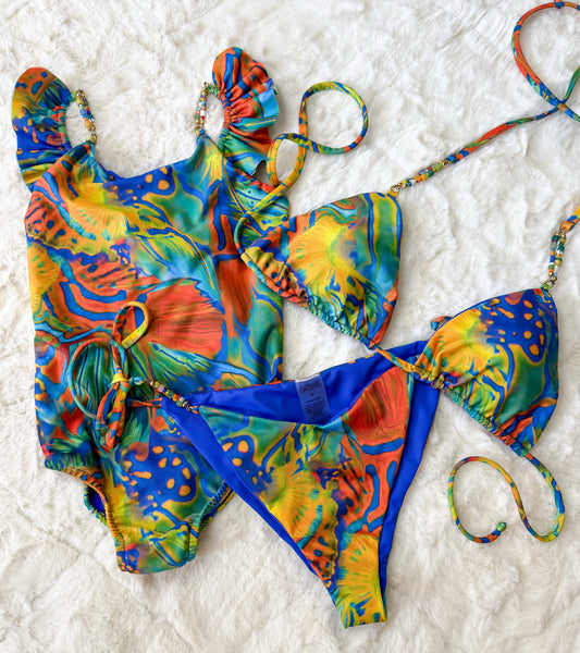 Luna Children's One-Piece Swimsuit - Roatán Reef