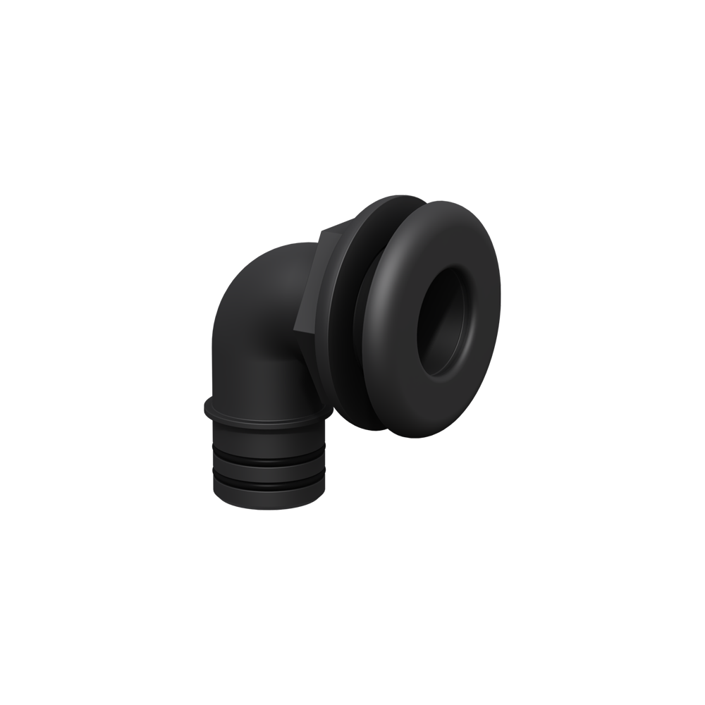 Elbow Thru-Hull Fitting, 1-1/8in (S1004)