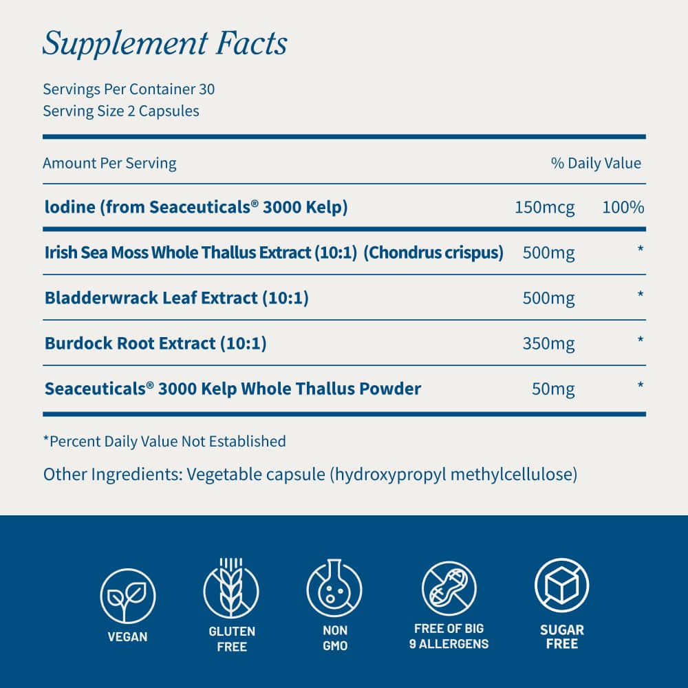 Irish Sea Moss with Iodine Energy Support