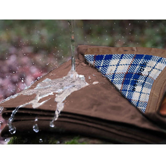 Wool Canvas Camping Blanket - Waxed Canvas Outdoor Blanket / Bushcraft Blanket