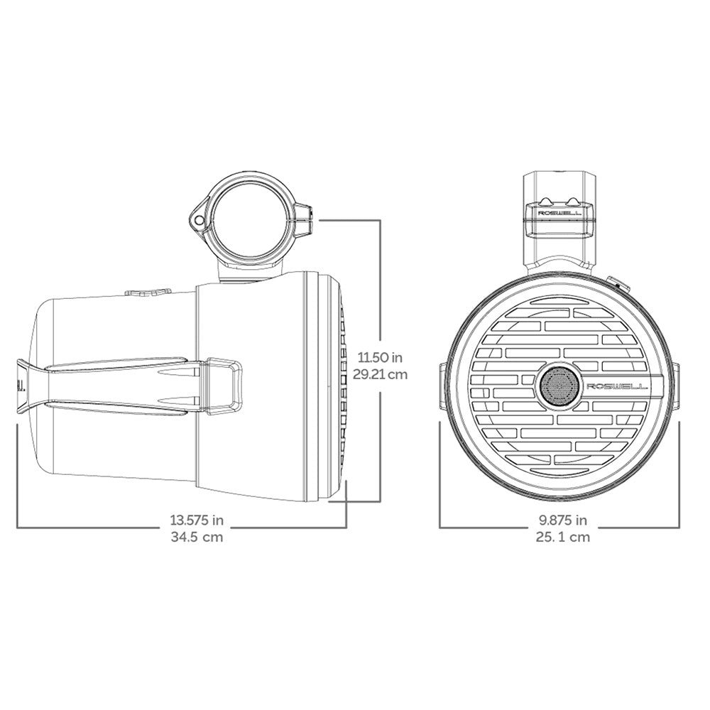 Roswell R1 8 Tower Speakers  Black  100W RMS  200W Peak Power C9201711