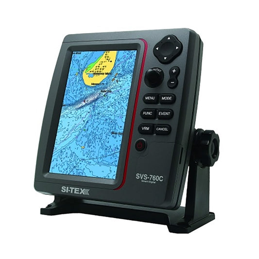 SITEX Standalone 7 GPS Chart Plotter System wColor LCD External GPS Antenna  CMAP 4D Card SVS760C