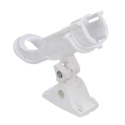 Attwood HeavyDuty Adjustable Rod Holder wCombo Mount  White 5009W4