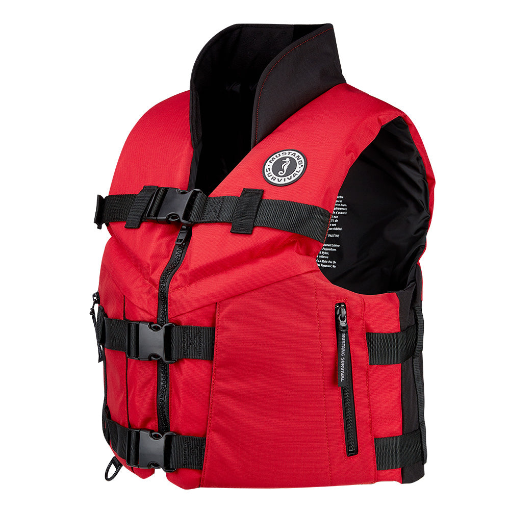 Mustang Accel 100 Foam Fishing Vest  Small  RedBlack MV462602123S216