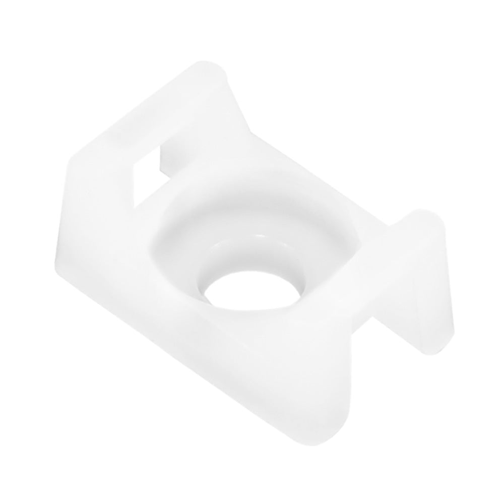 Pacer Screw Down Cable Tie Mount  8 Screw Mount Method  Natural Color  100 Pack CTM2S8100