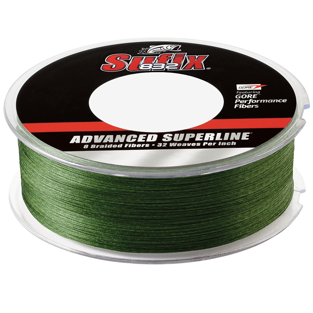 Sufix 832 Braid  65lb  LowVis Green  600 yds 660265G