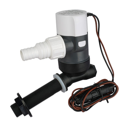 Commodore 1100 GPH Angled Livewell Pump  12V CME311100L