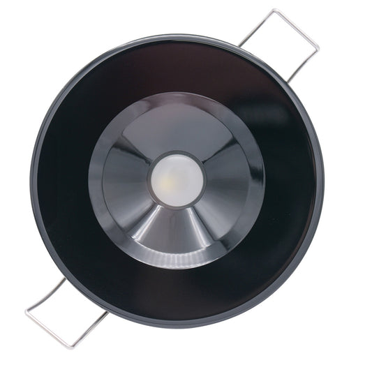Lumitec Illusion Flush Mount LED Down Light Spectrum RGBW Cool White Black Housing 117157