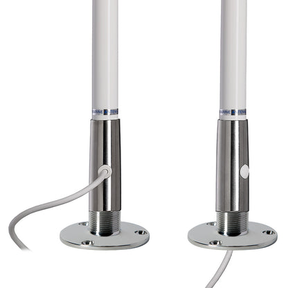 Scout 4 White VHF Antenna 3dB Stainless Steel Ferule w5M RG58 Includes PL259 PF AN NVHF00044T