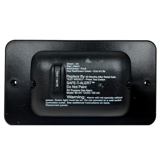 SafeTAlert 80 Series Black Propane Gas Alarm  12V 80441BLTR