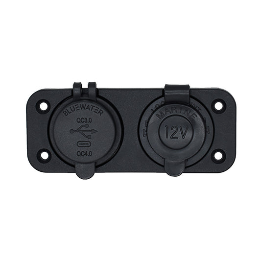 Bluewater Round Dual USBUSBC Charger 30004001A