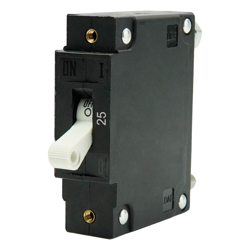Egis C Series White Toggle Panel Mount Circuit Breaker  Single Pole 25A 3501025