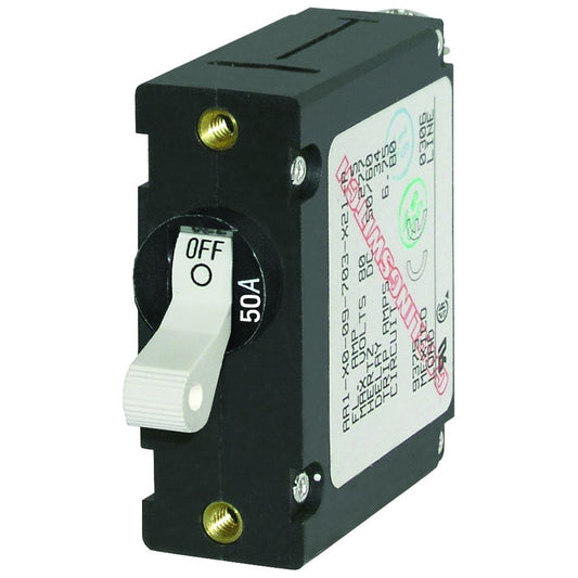Blue Sea 7230 ACDC Single Pole Magnetic World Circuit Breaker  50AMP 7230