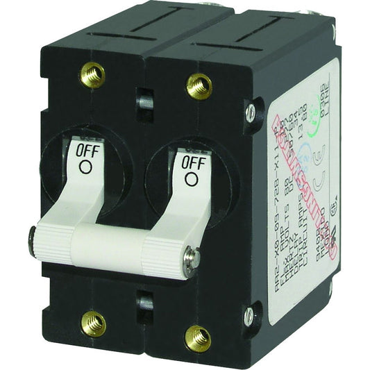 Blue Sea 7238 ASeries Double Pole Toggle  30AMP  White 7238
